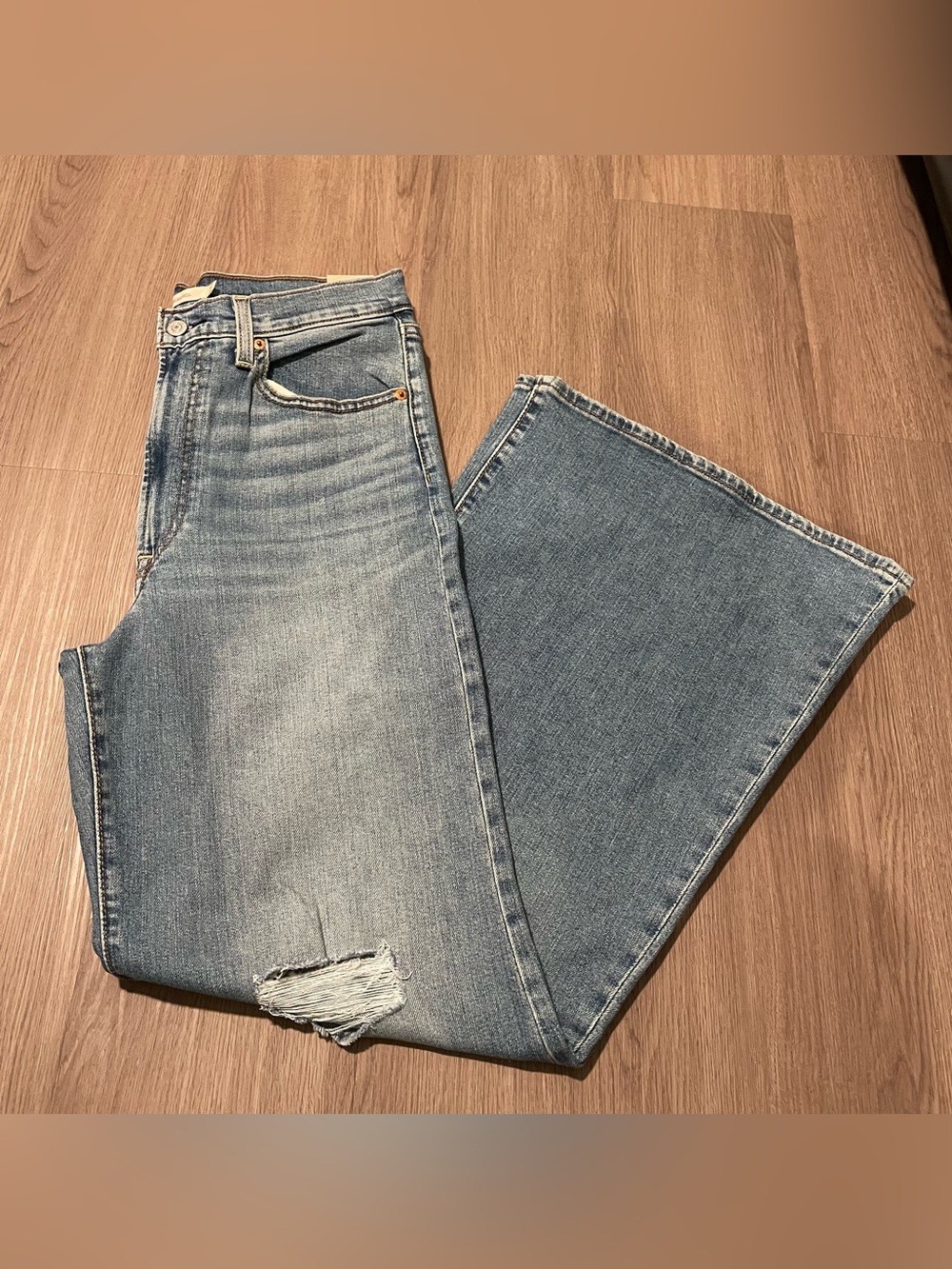 Levi's Light Blue Wide Leg Flare Jeans